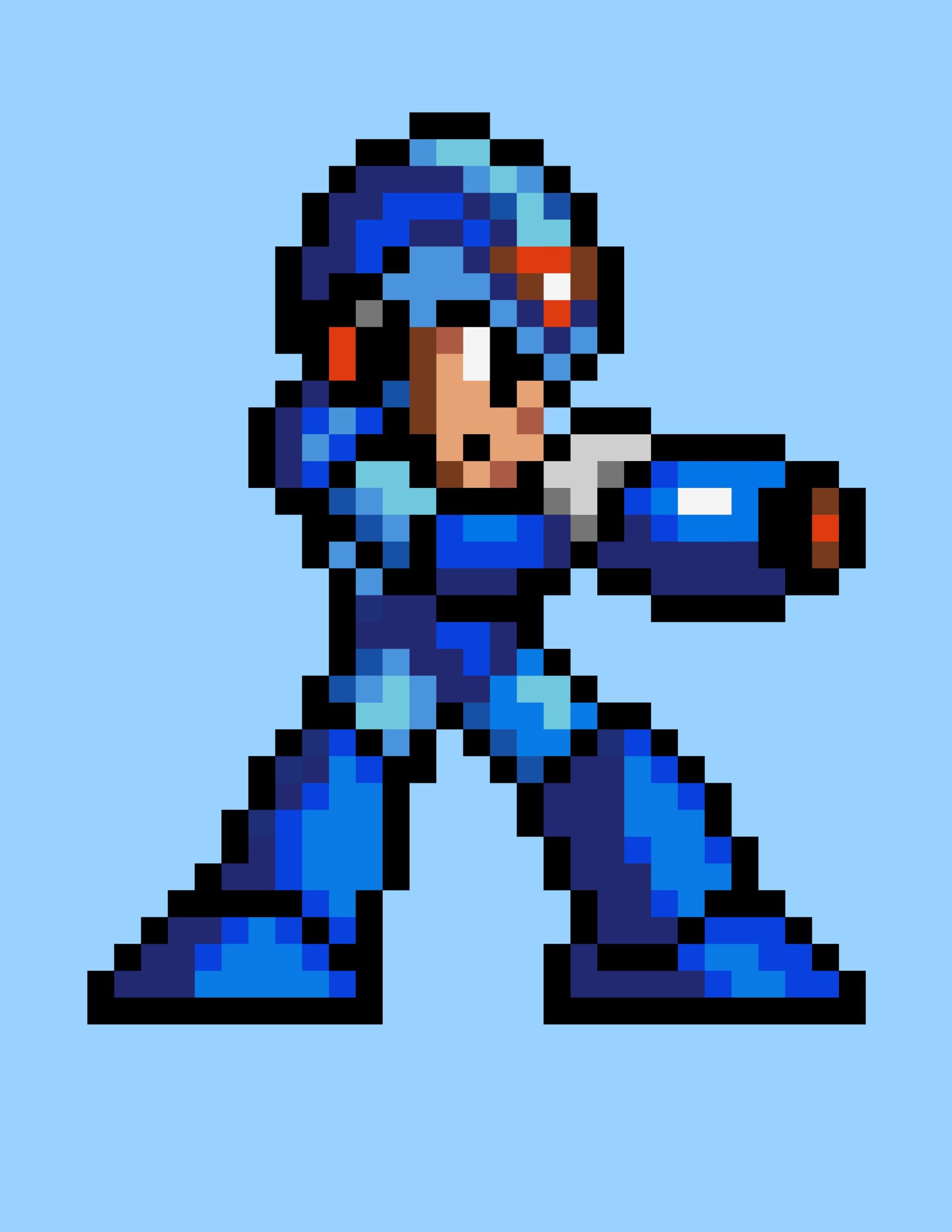 megaman pixel art