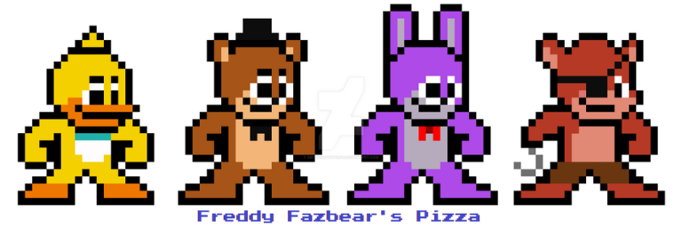 5 nights at freddy&rsquo;s pixel art