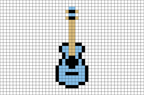 Pixel art guitare