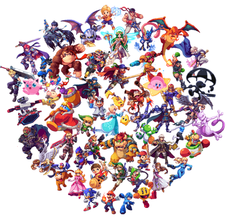 Smash Bros 4 pixel art