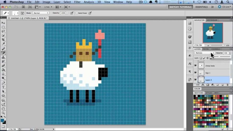 How to make a pixel art in photoshop