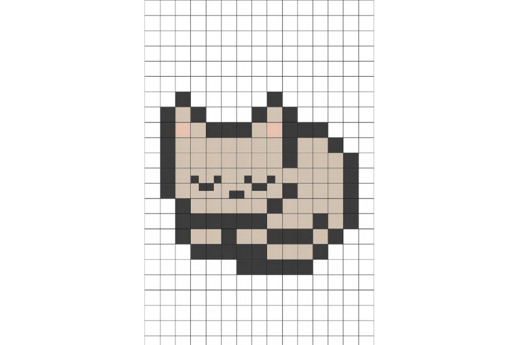 pixel art chat qui dort