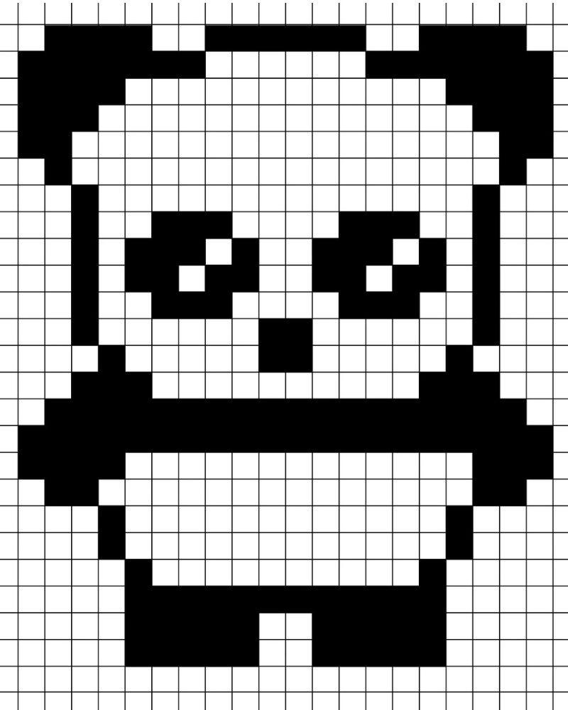 pixel art facile panda