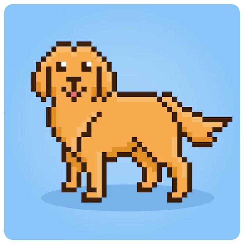Pixel art facile labrador