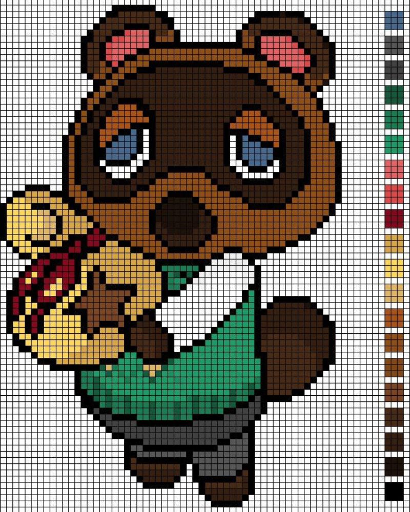 Pixel art facile Tom Nook
