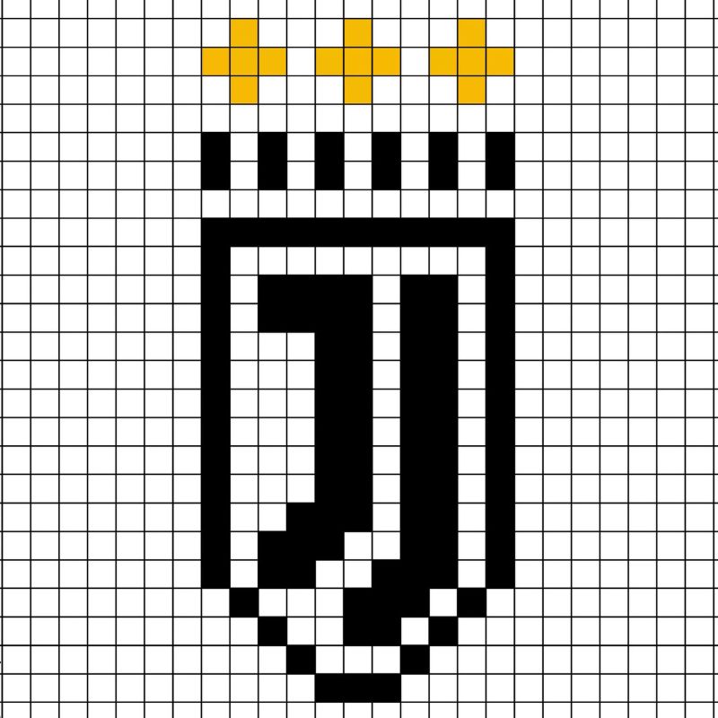 pixel art facile juventus