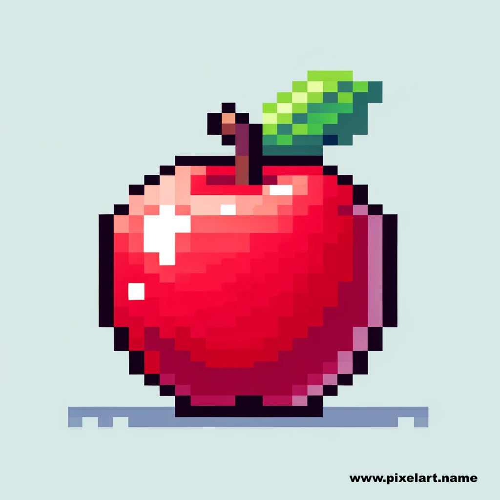 pixel art facile pomme