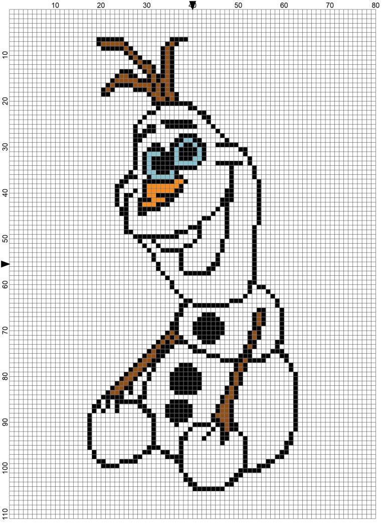 Pixel art Olaf