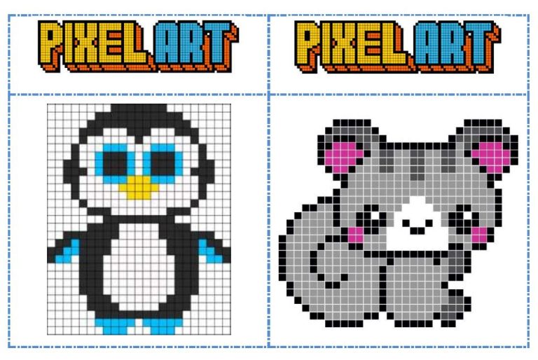 Pixel art à imprimer gratuit