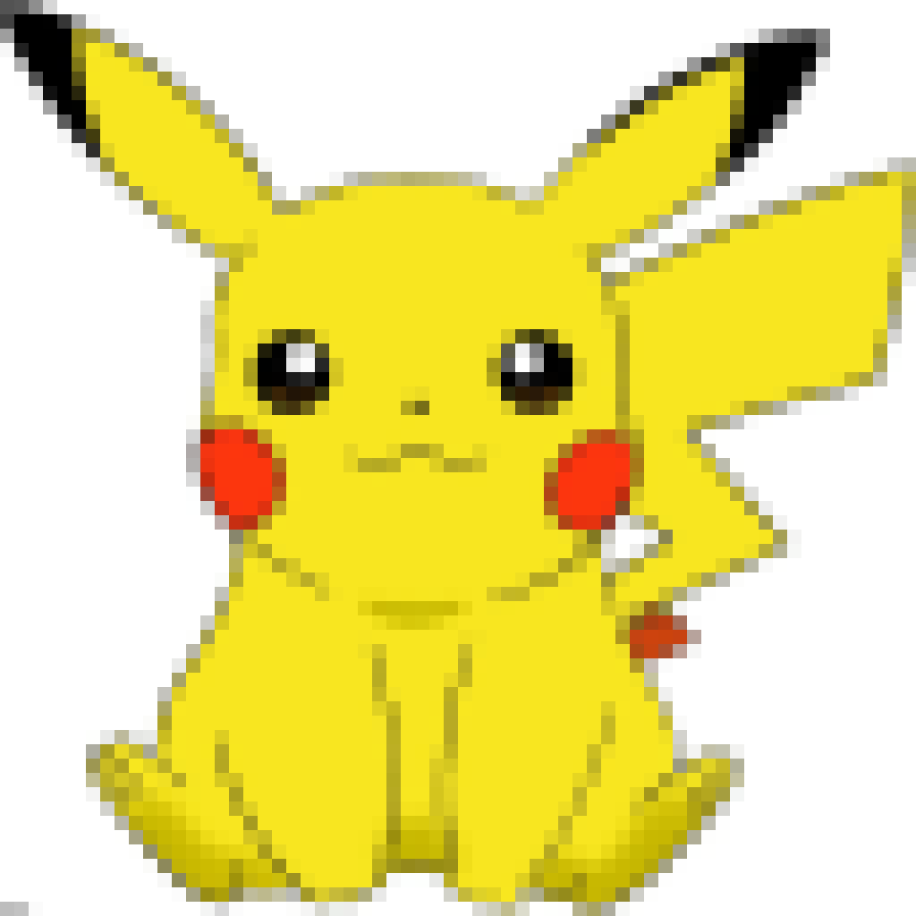 Pixel Art facile Pikachu à télécharger gratuitement