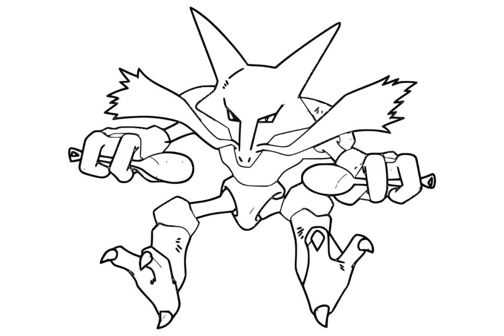 coloriage pokemon alakazam