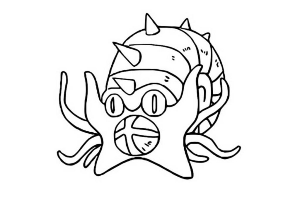 coloriage pokemon amonistar