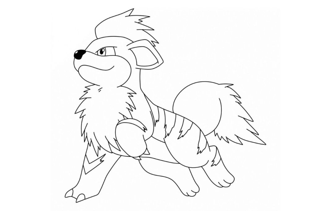 coloriage pokemon caninos