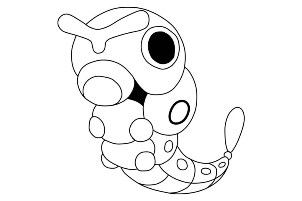coloriage pokemon chenipan