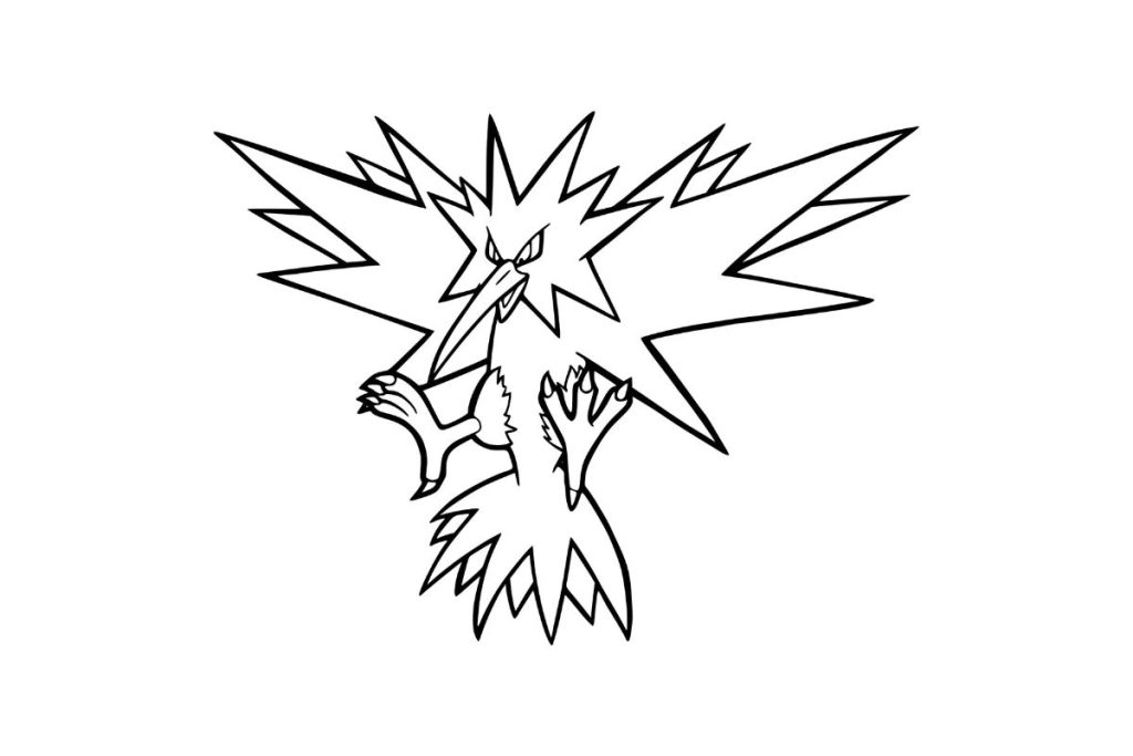 coloriage pokemon électhor