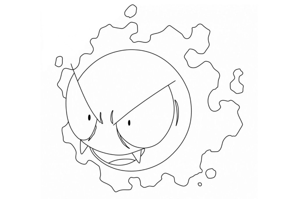 coloriage pokemon fantominus