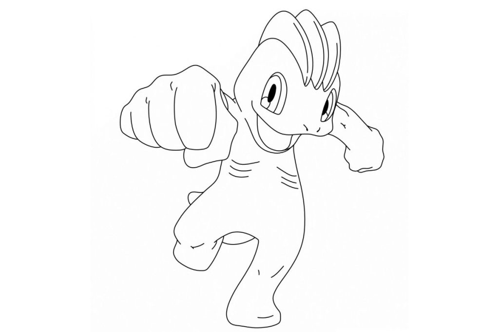 coloriage pokemon machoc