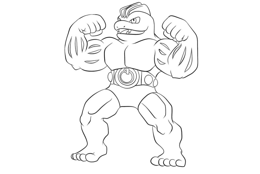 coloriage pokemon machopeur