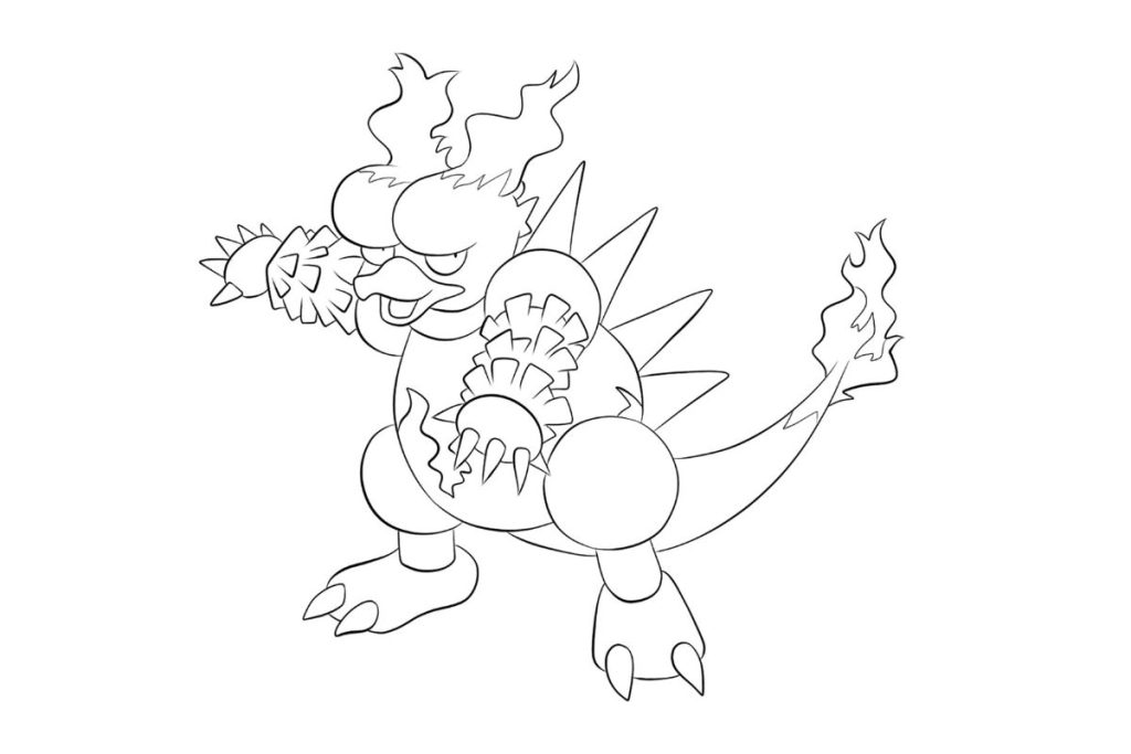 coloriage pokemon magmar