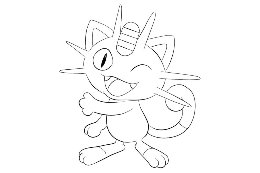 coloriage pokemon miaouss