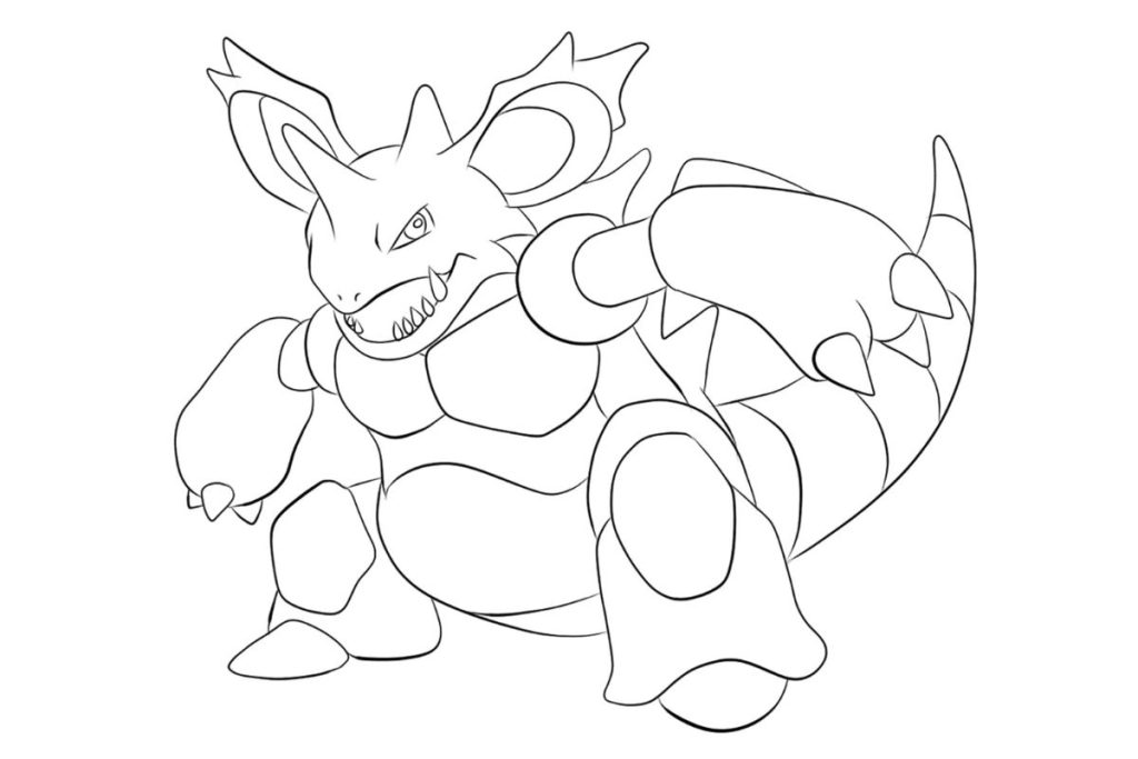 coloriage pokemon nidoking