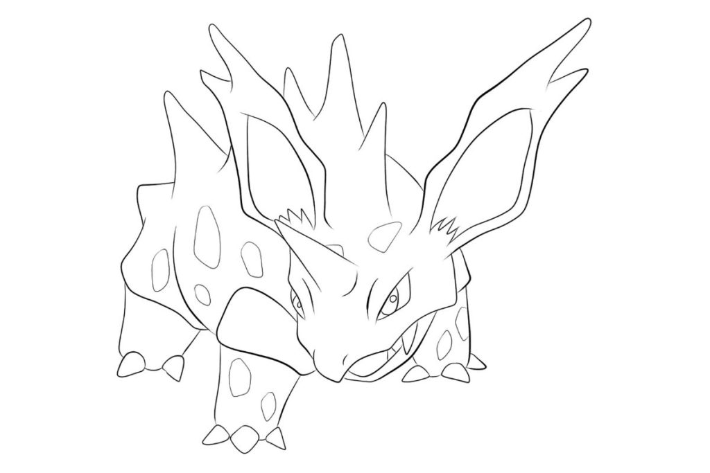 coloriage pokemon nidorino
