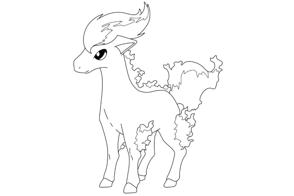 coloriage pokemon ponyta
