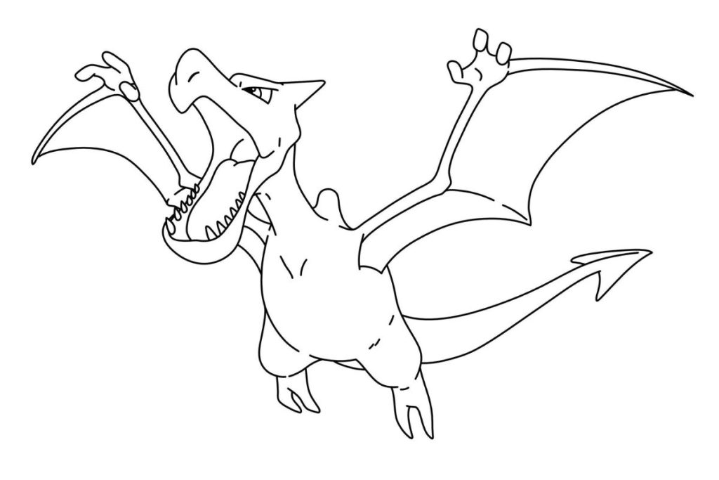 coloriage pokemon ptéra