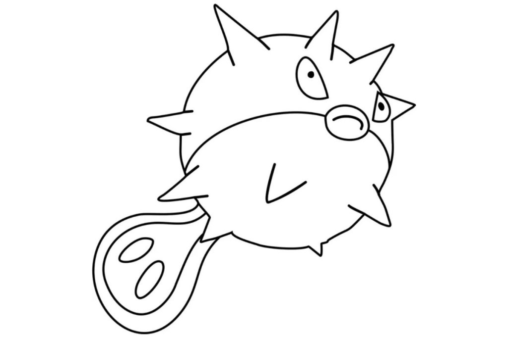coloriage pokemon qwilfish