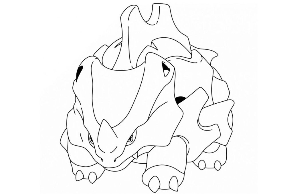 coloriage pokemon rhinocorne
