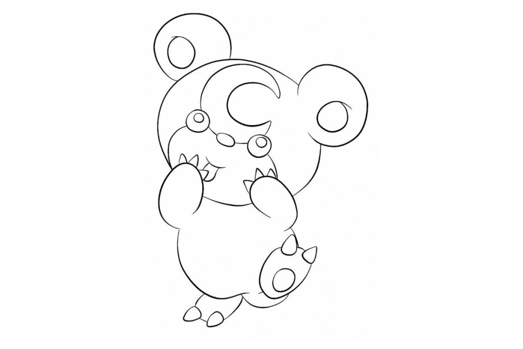 coloriage pokemon teddiursa