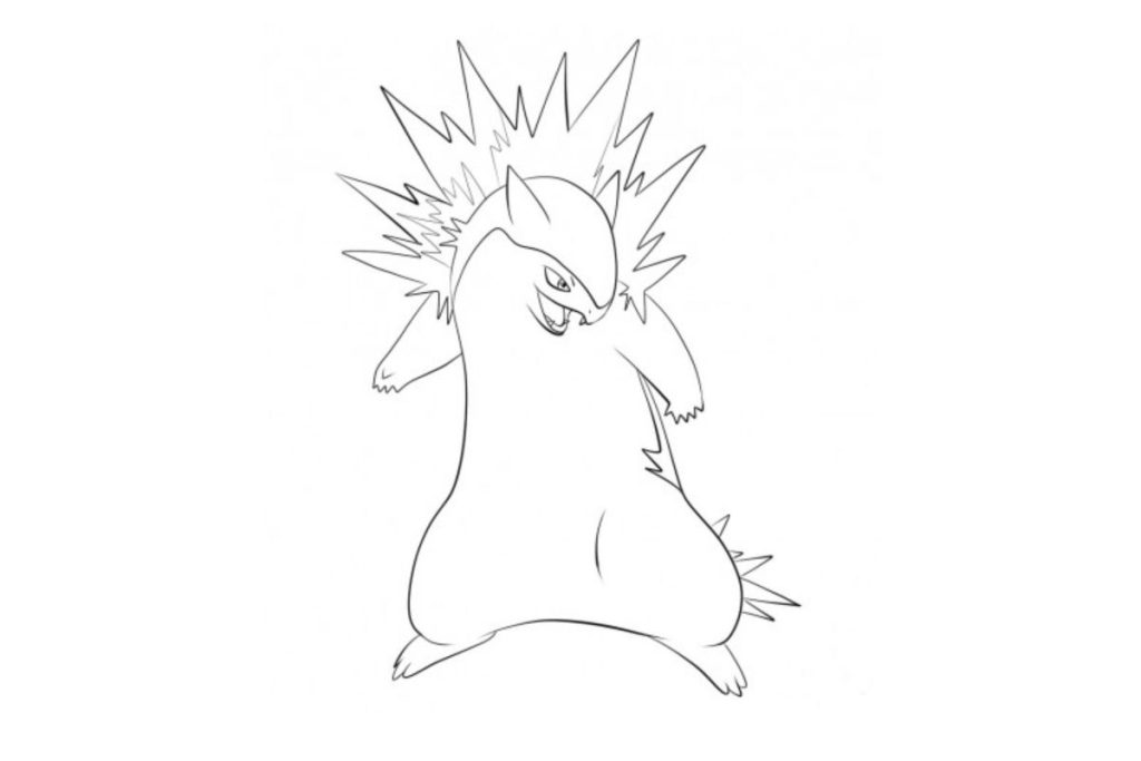 coloriage pokemon typhlosion