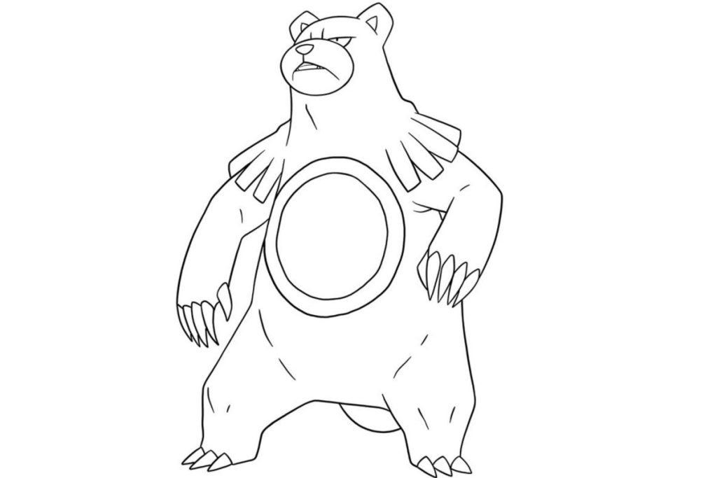 coloriage pokemon ursaring