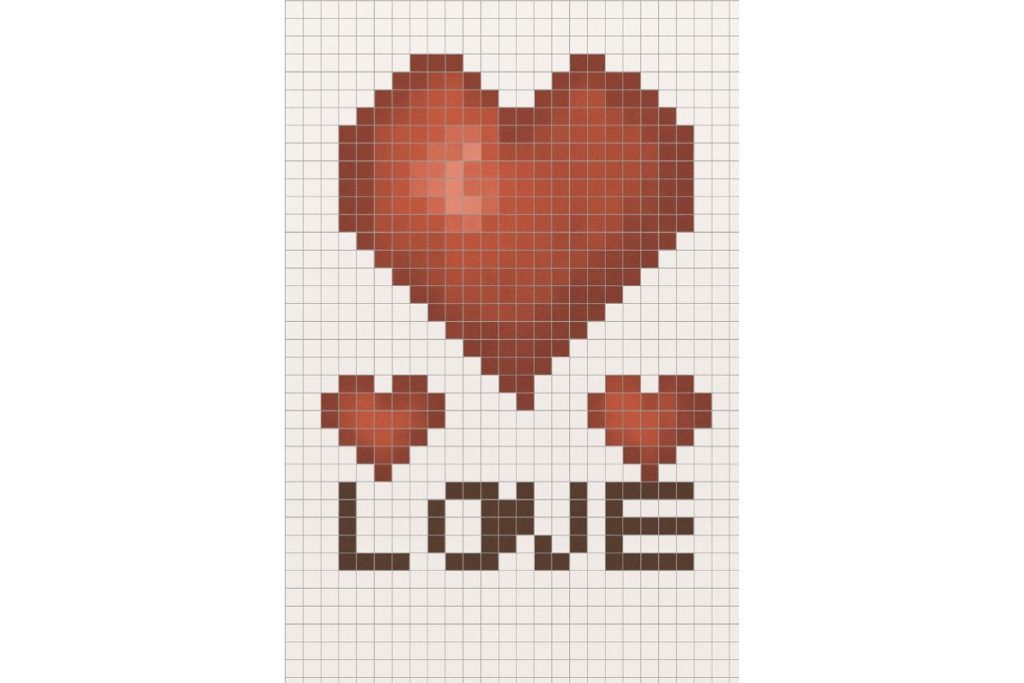 pixel art difficile amour love