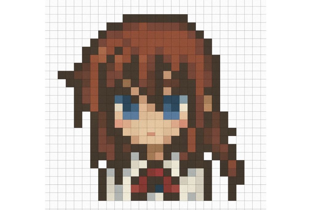 pixel art difficile anime