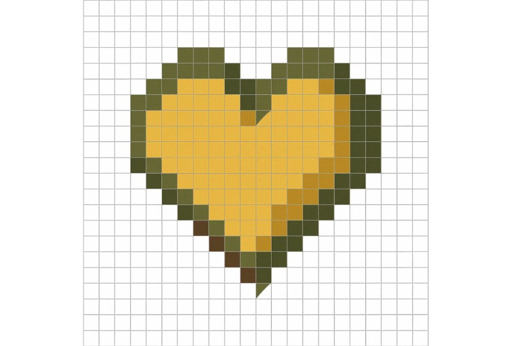 pixel art difficile coeur