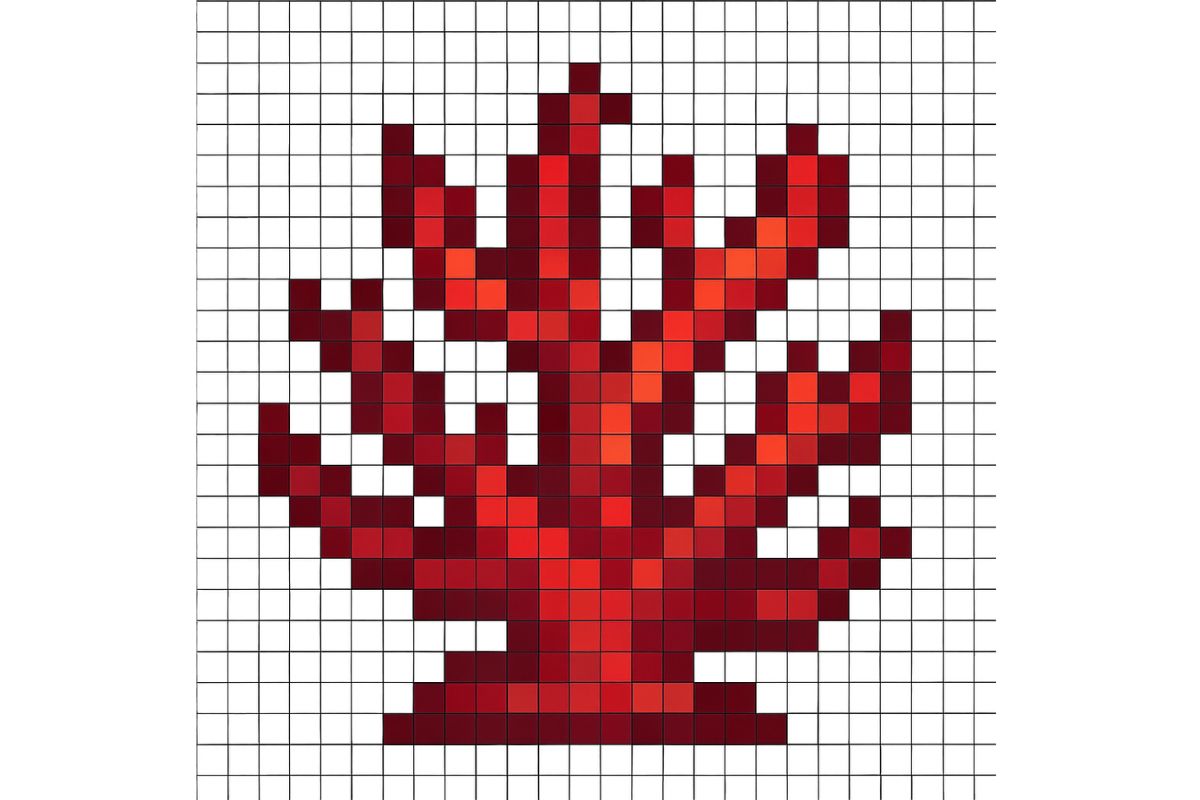 pixel art difficile corail
