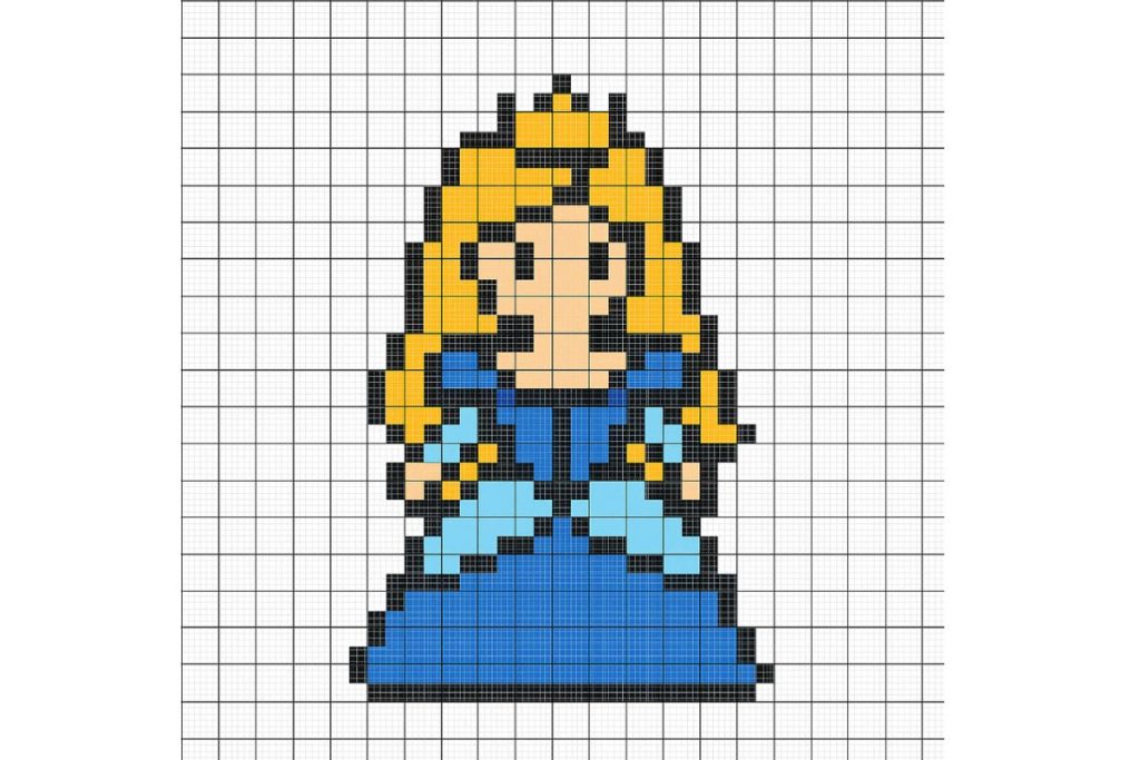 pixel art difficile disney