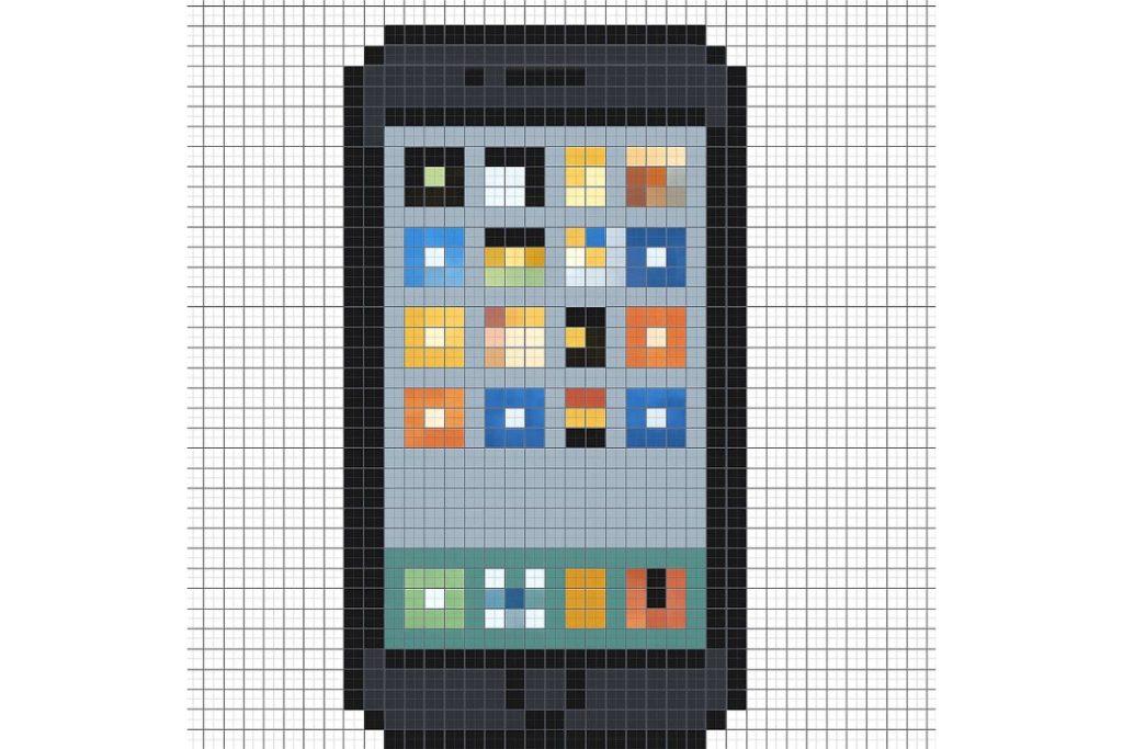 pixel art difficile iphone 7