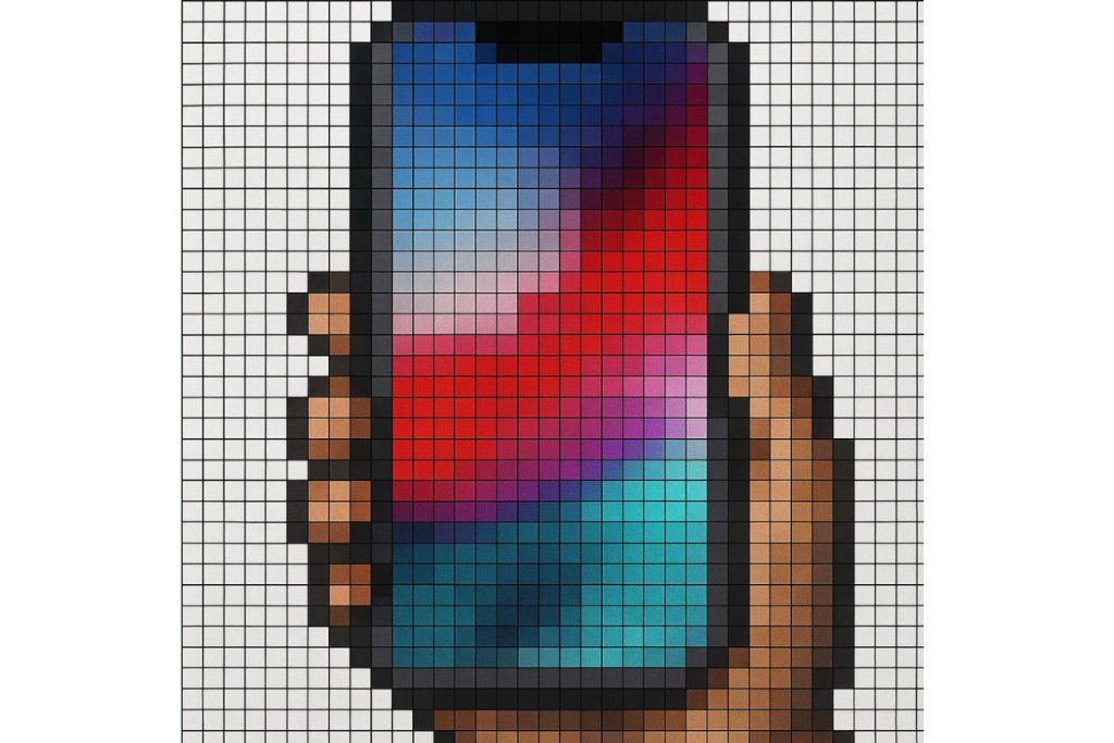 pixel art difficile iphone x