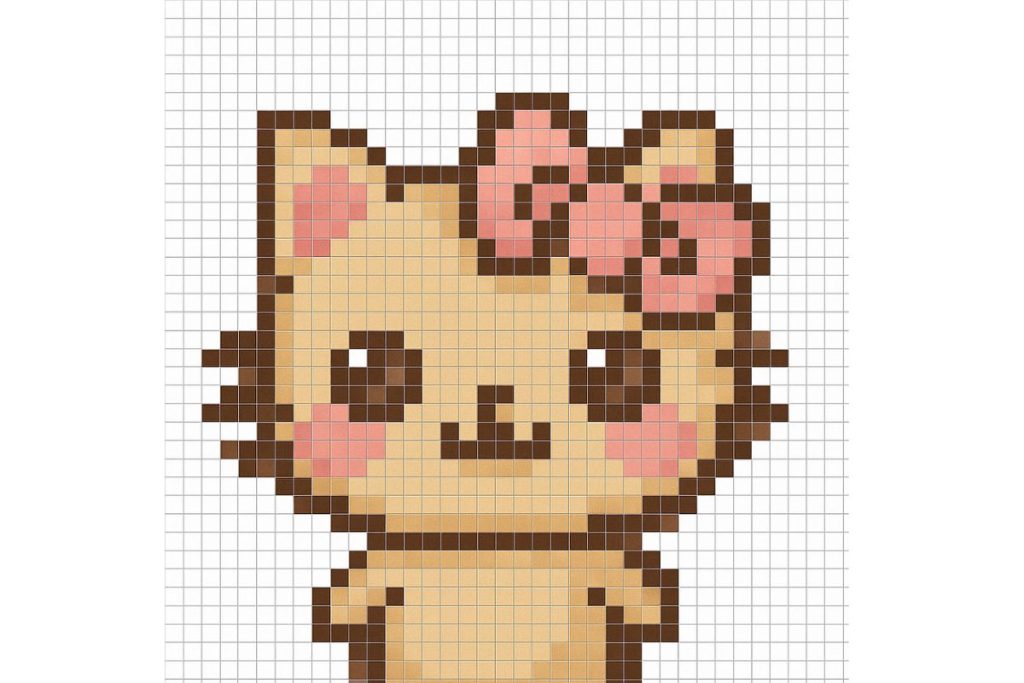pixel art difficile kawai