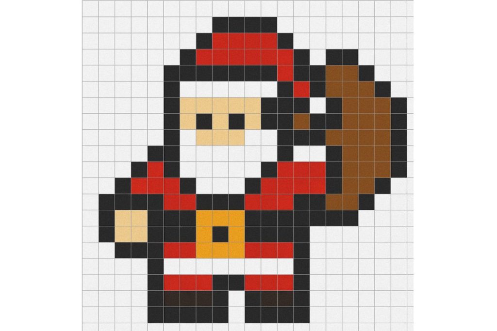 pixel art difficile noel