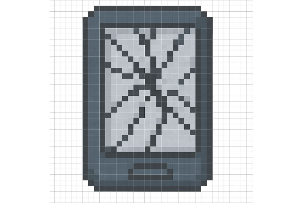 pixel art difficile smartphone cassé