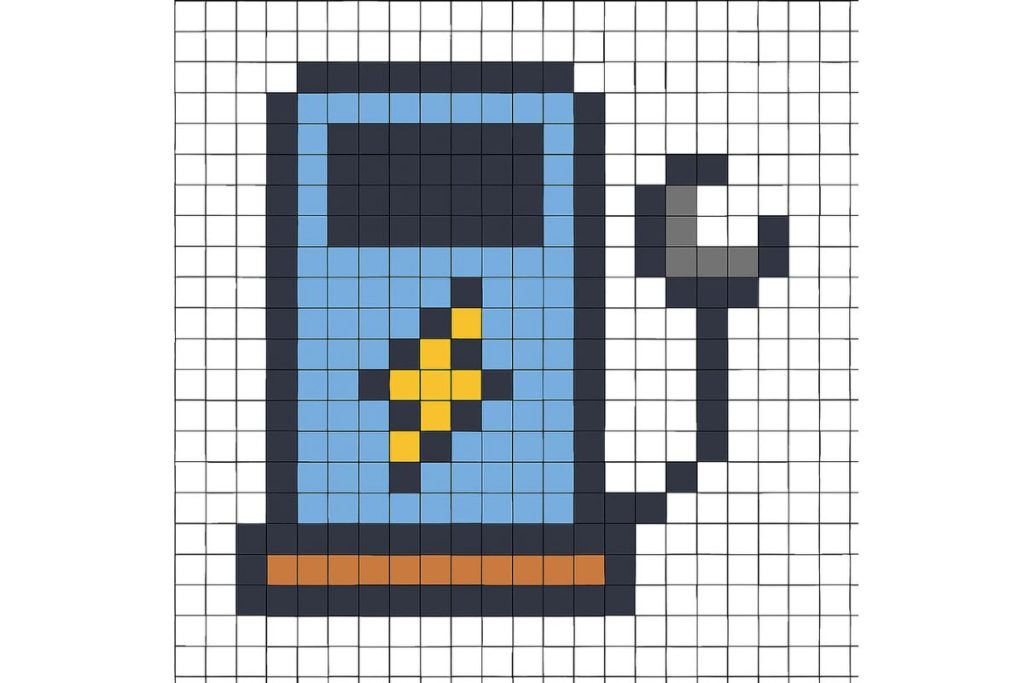 Pixel art Voiture | Modèle Coloriage Facile | Dessin à Imprimer