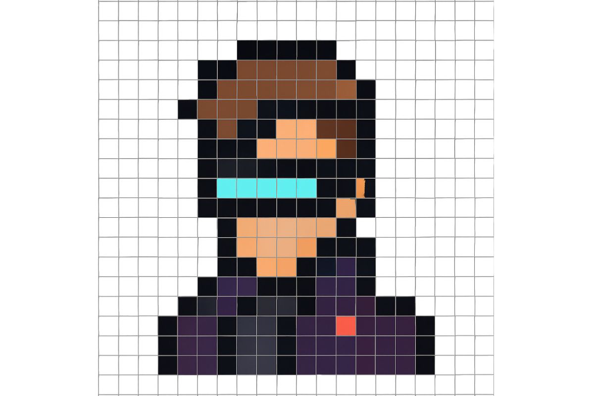 pixel art facile cyberpunk