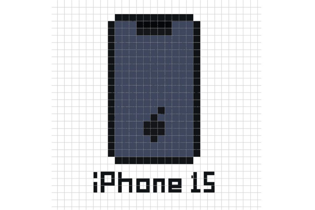 pixel art facile iphone 15