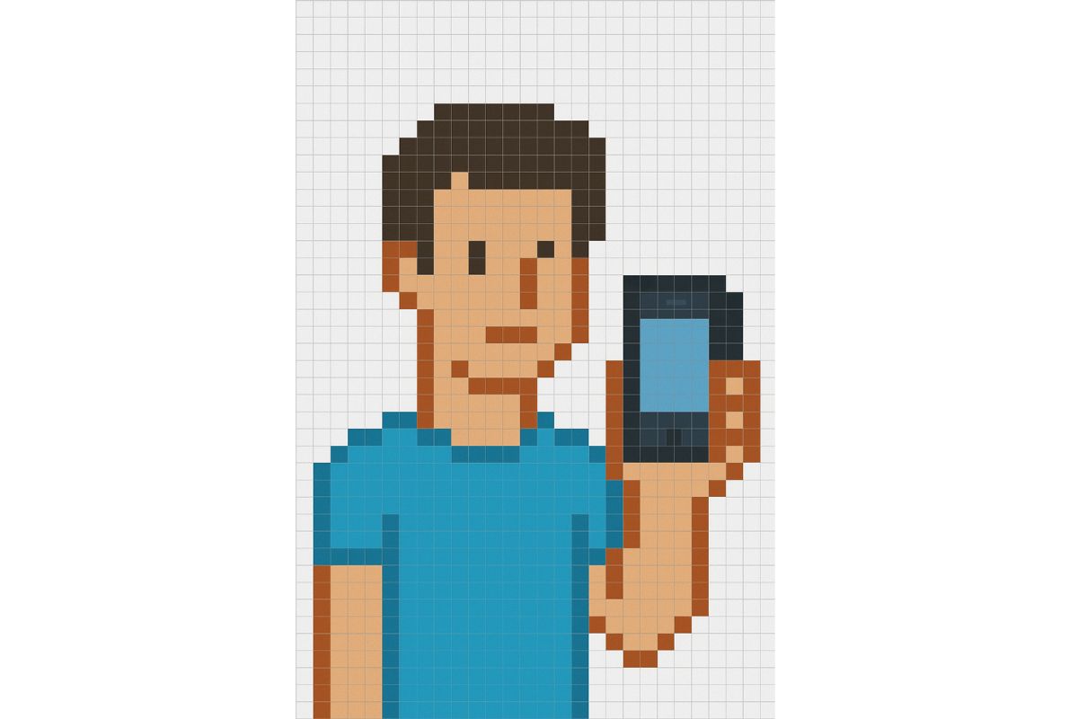 pixel art facile iphone 4