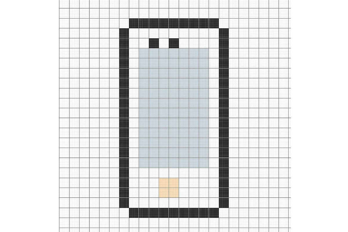 pixel art facile iphone 8