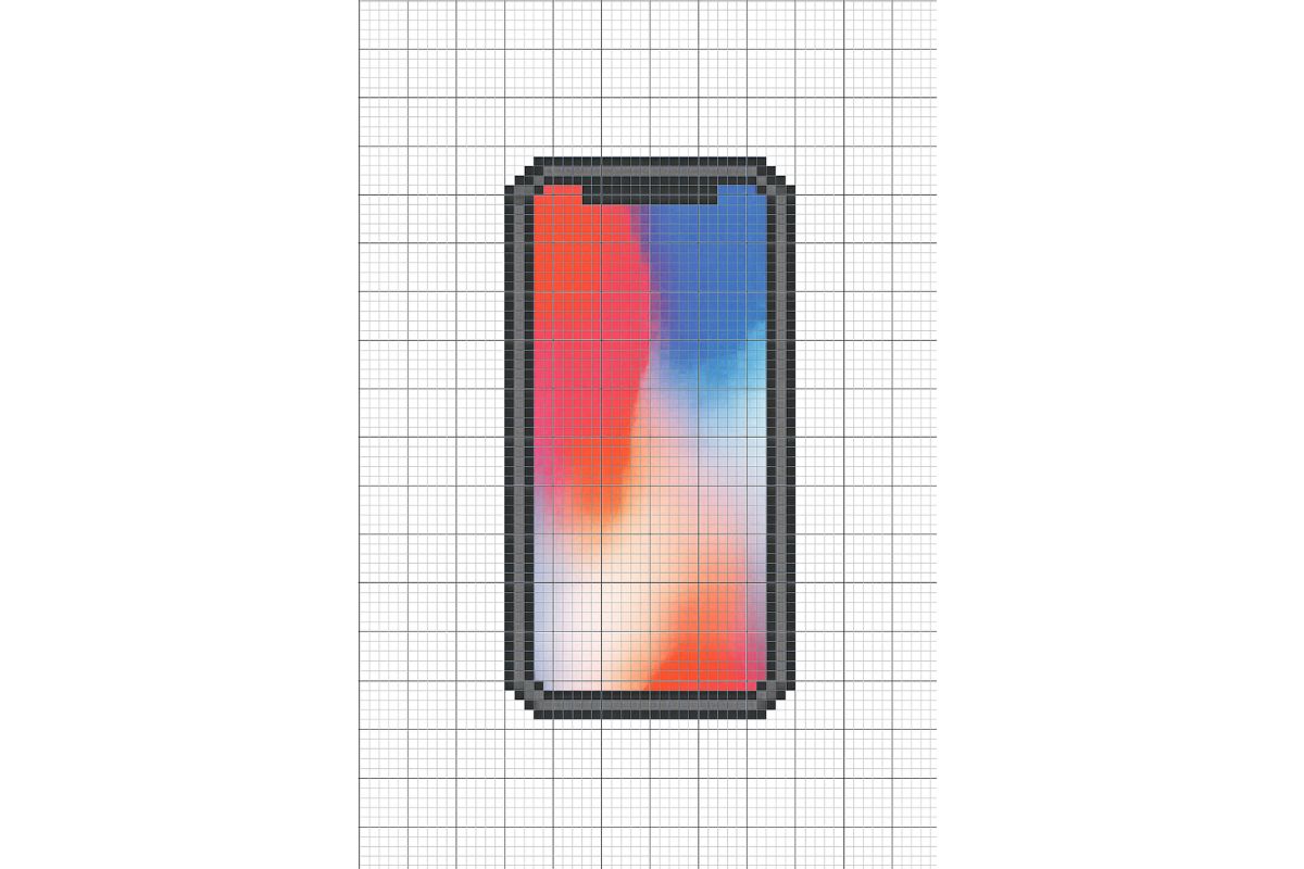 pixel art facile iphone x