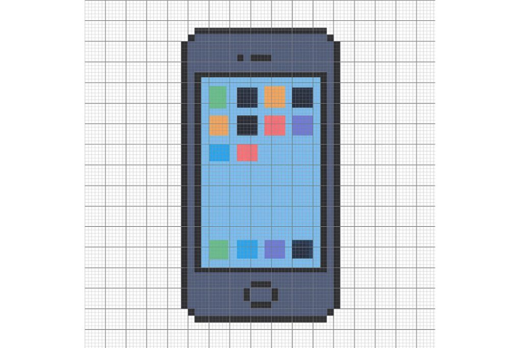 pixel art facile iphone se